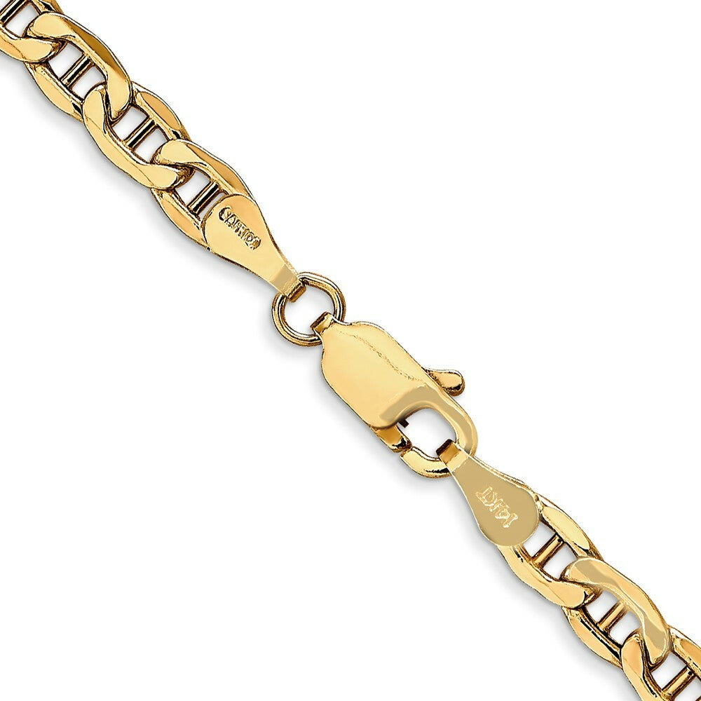 10K Yellow Gold 4.1mm Semi-Solid Anchor Chain  length: 16 inches