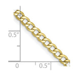 Load image into Gallery viewer, 10K Yellow Gold 3.35mm Semi-Solid Curb Link Chain  length: 16 inches
