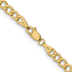 Load image into Gallery viewer, 10K Yellow Gold 4.3mm Semi-Solid Curb Link Chain Necklace  Length 16'' inches
