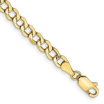 Load image into Gallery viewer, 10K Yellow Gold 4.3mm Semi-Solid Curb Link Chain Bracelet  Length 7'' inches
