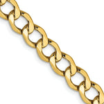 Load image into Gallery viewer, 10K Yellow Gold 6.5mm Semi-Solid Curb Link Chain Necklace  Length 18'' inches
