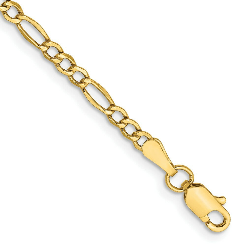 10K Yellow Gold 2.5mm Figaro Chain  length: 7 inches