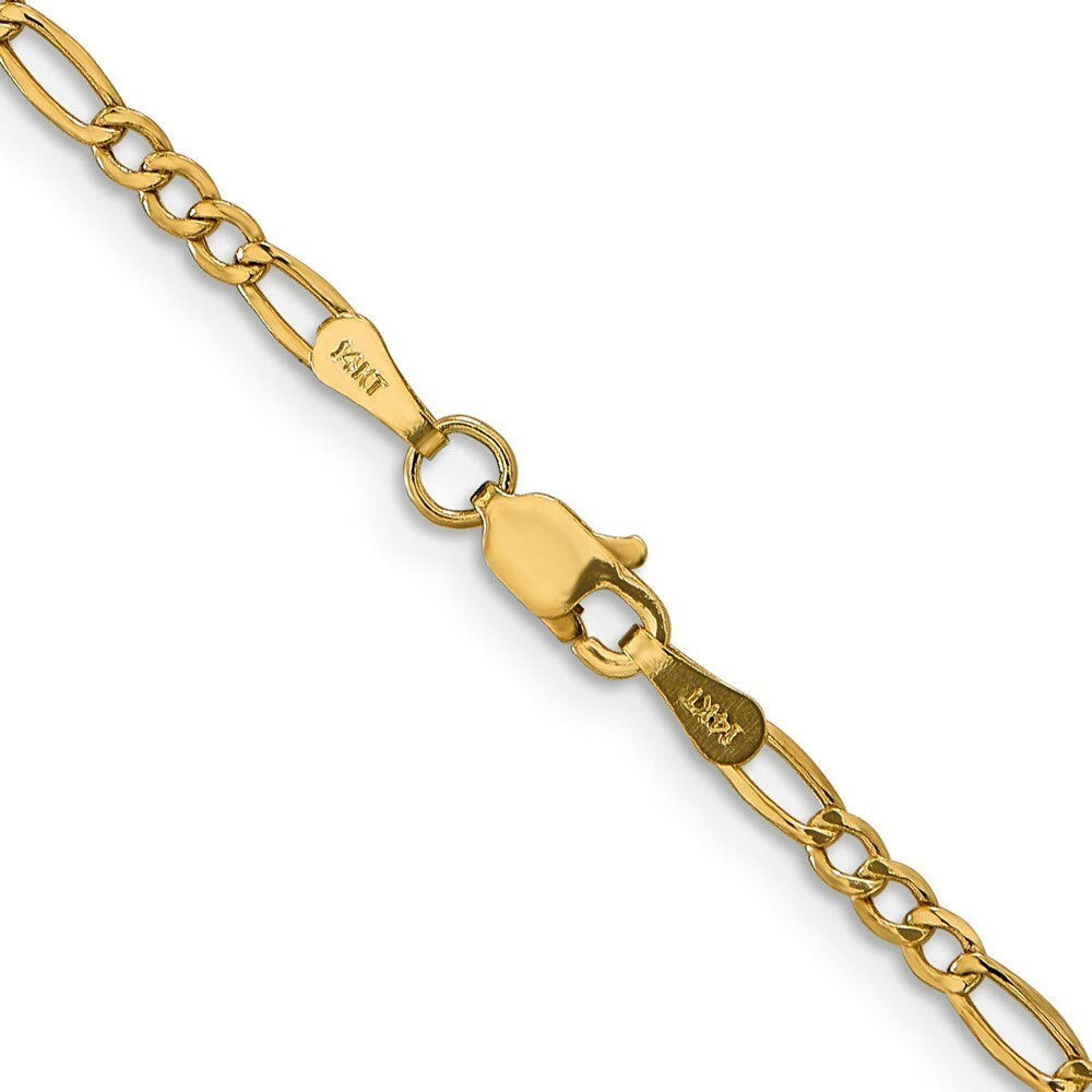 10K Yellow Gold 2.5mm Figaro Chain  length: 16 inches