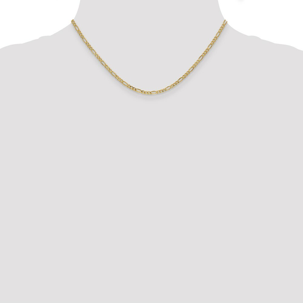 10K Yellow Gold 2.5mm Figaro Chain  length: 16 inches