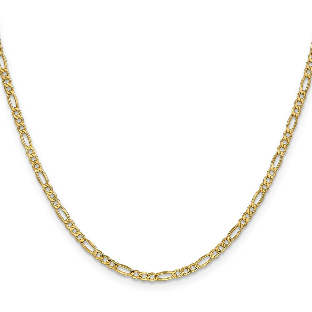 10K Yellow Gold 2.5mm Figaro Chain  length: 16 inches