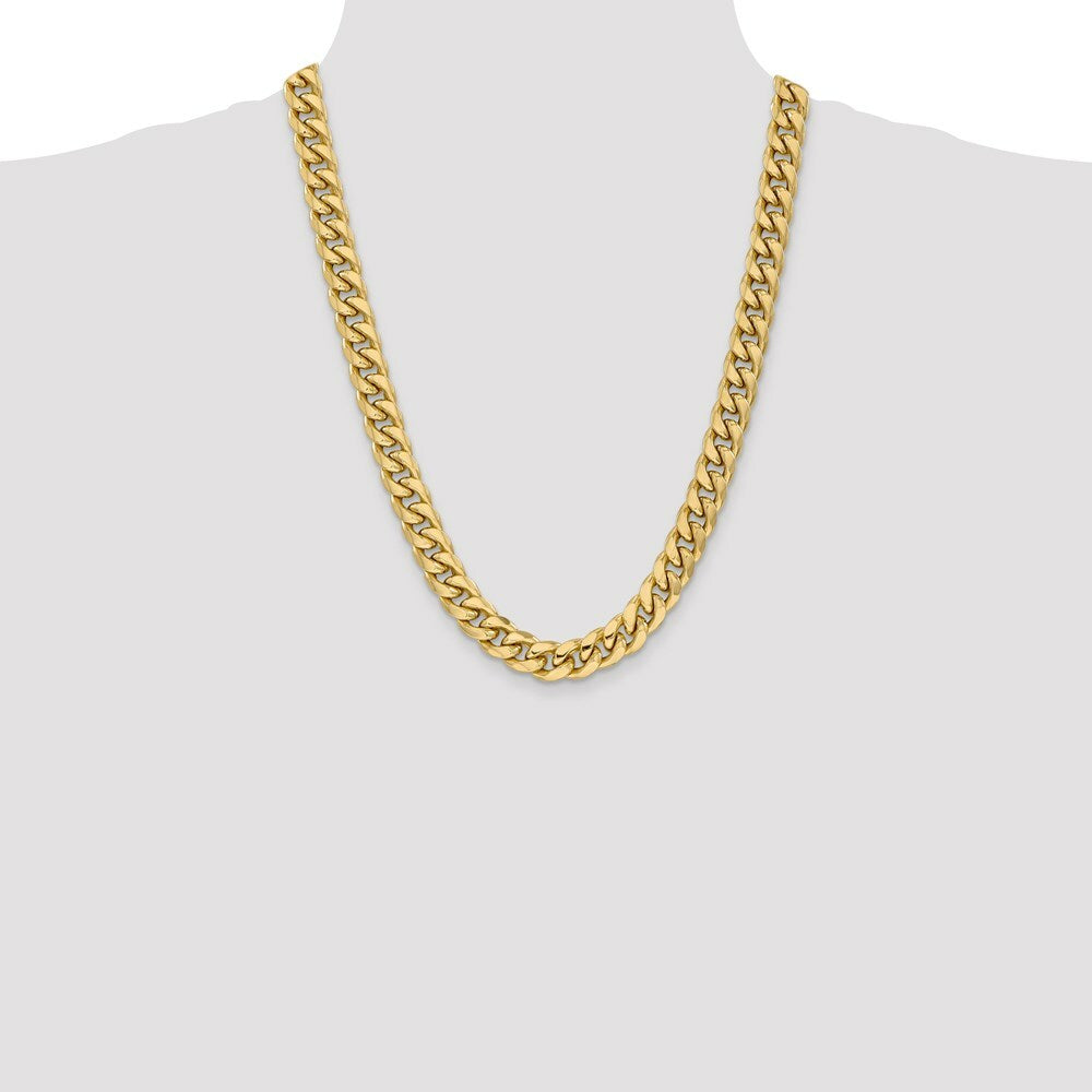 10K Yellow Gold 11 mm Miami Cuban Chain  length: 24 inches