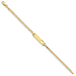 Load image into Gallery viewer, 10K Yellow Gold Flat Anchor Link ID Bracelet  length: 5.5 inches
