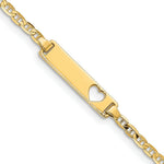 Load image into Gallery viewer, 10K Yellow Gold Flat Anchor Link ID Bracelet  length: 5.5 inches
