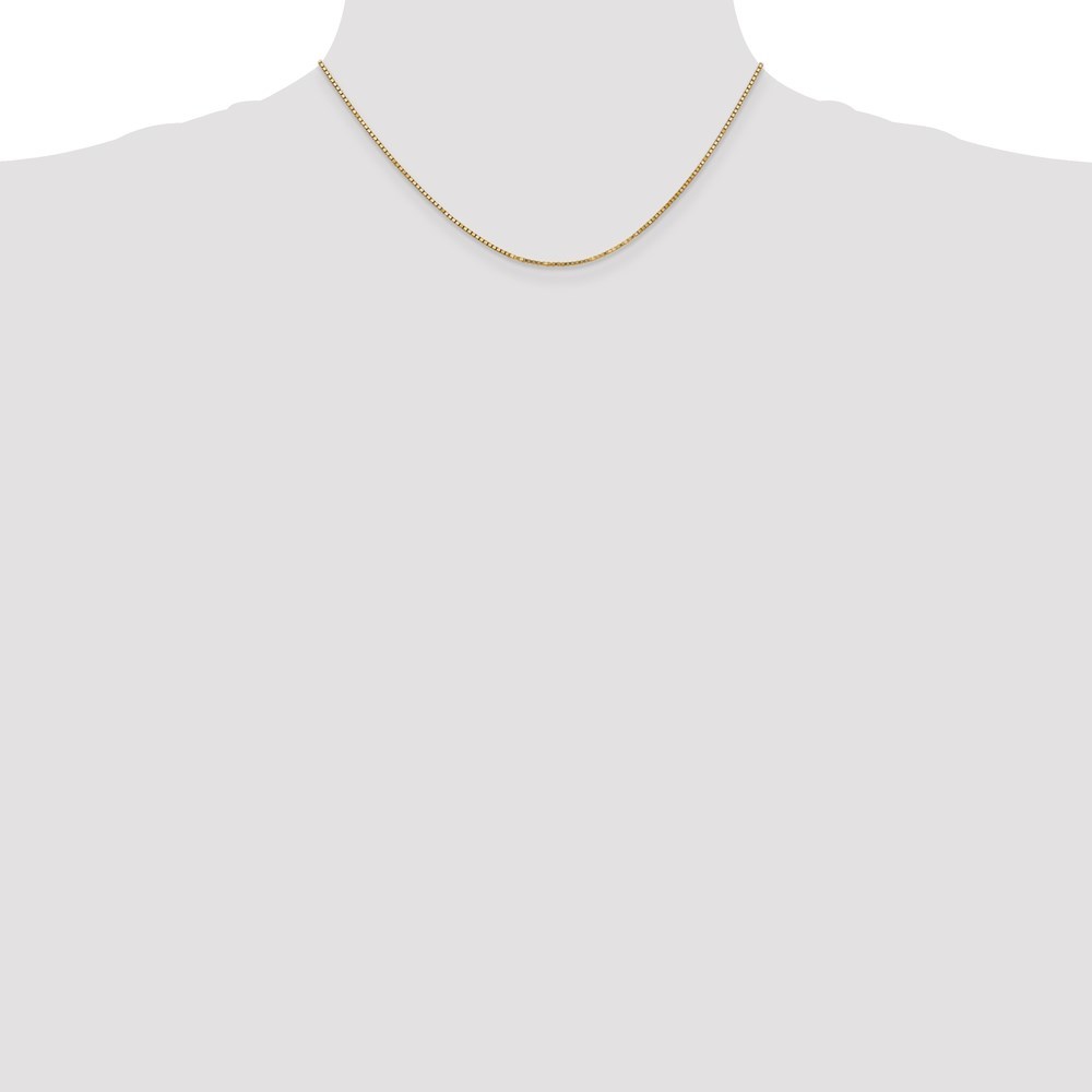 10K Yellow Gold 1.25mm Box Chain Necklace  Length 16'' inches