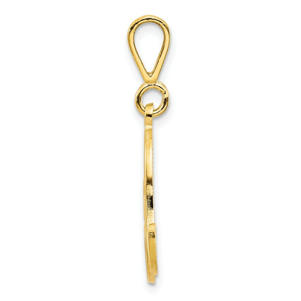 10K Yellow Gold Script Initial Letter B Charm