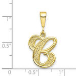 Load image into Gallery viewer, 10K Yellow Gold Script Initial Letter B Charm
