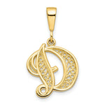 Load image into Gallery viewer, 10K Yellow Gold Script Initial Letter B Charm
