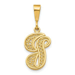 Load image into Gallery viewer, 10K Yellow Gold Script Initial Letter B Charm
