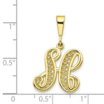 Load image into Gallery viewer, 10K Yellow Gold Script Initial Letter B Charm
