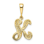 Load image into Gallery viewer, 10K Yellow Gold Script Initial Letter B Charm
