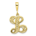 Load image into Gallery viewer, 10K Yellow Gold Script Initial Letter B Charm
