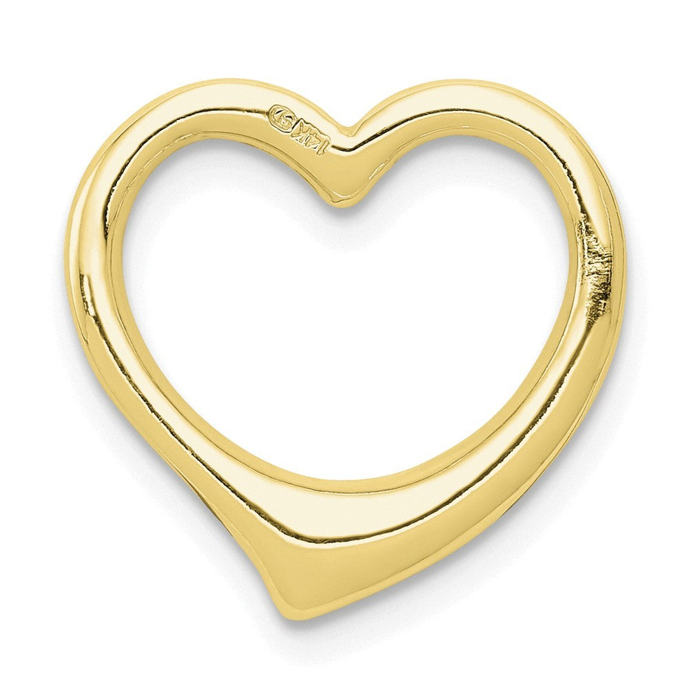 10K Yellow Gold Polished Heart Chain Slide