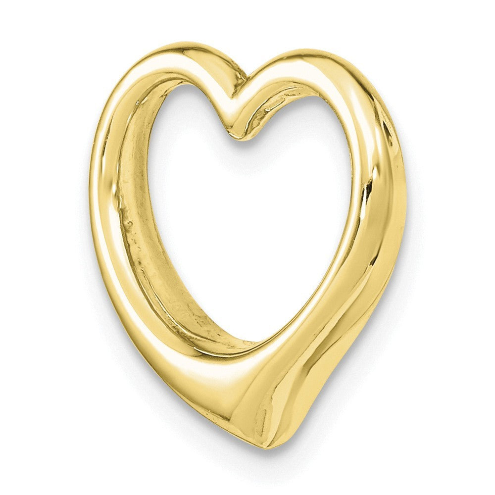 10K Yellow Gold Polished Heart Chain Slide