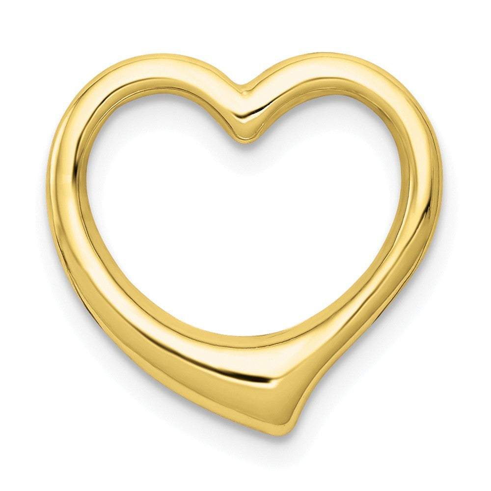 10K Yellow Gold Polished Heart Chain Slide