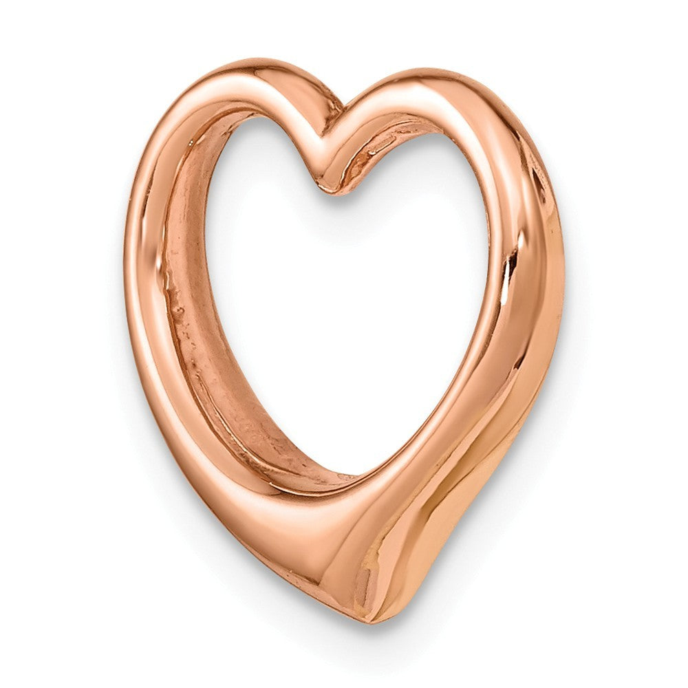 10K Yellow Gold Polished Heart Chain Slide