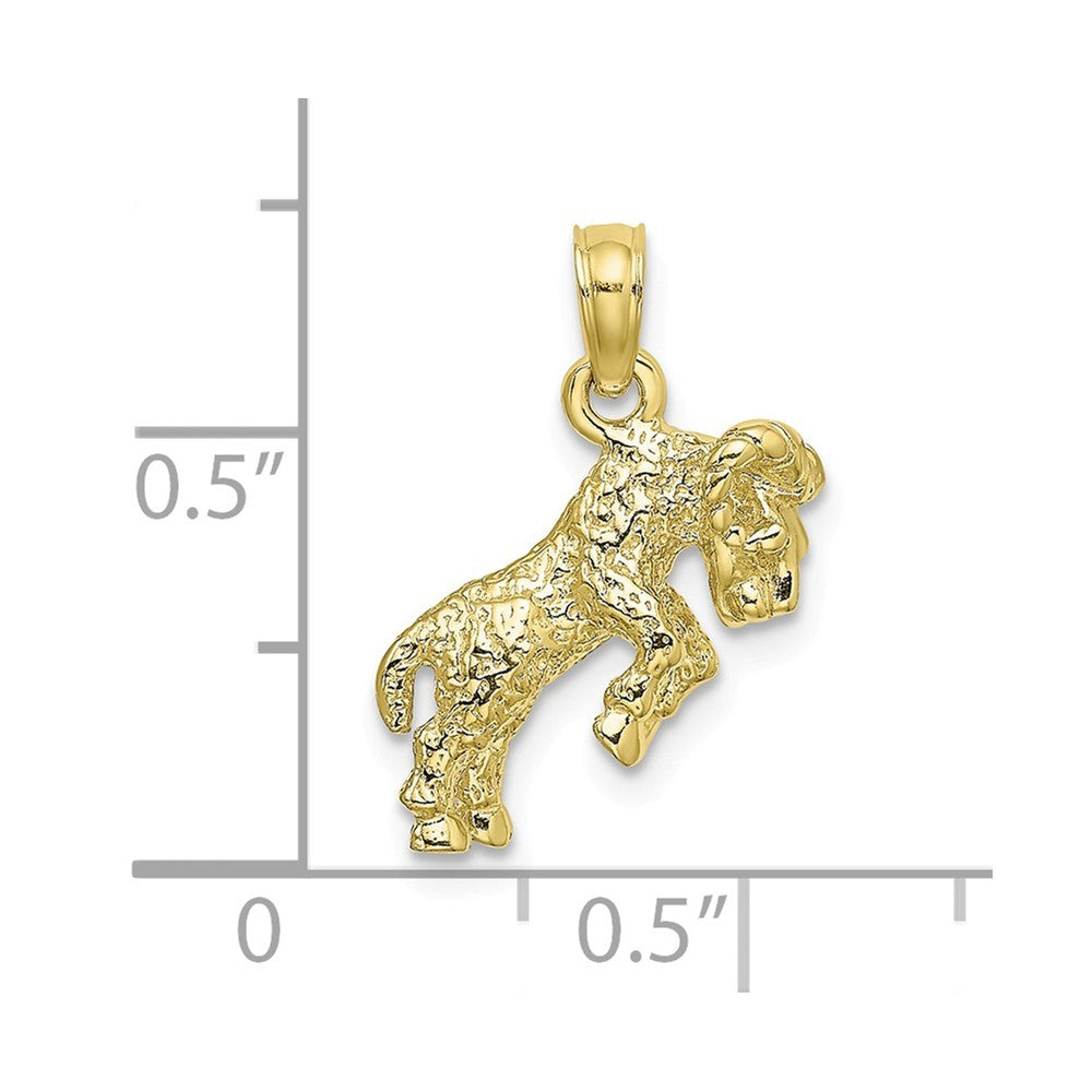 10K Yellow Gold 3-D Scorpio Zodiac Pendant
