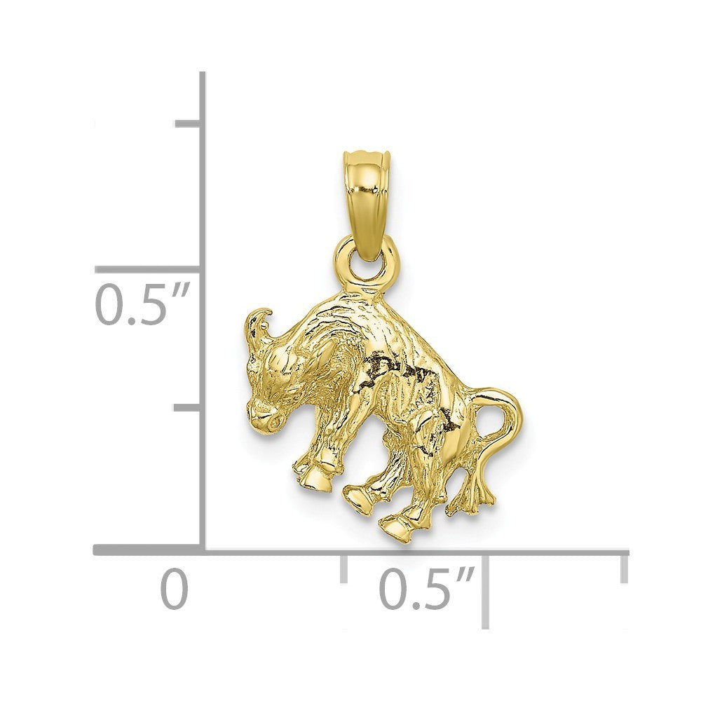 10K Yellow Gold 3-D Scorpio Zodiac Pendant