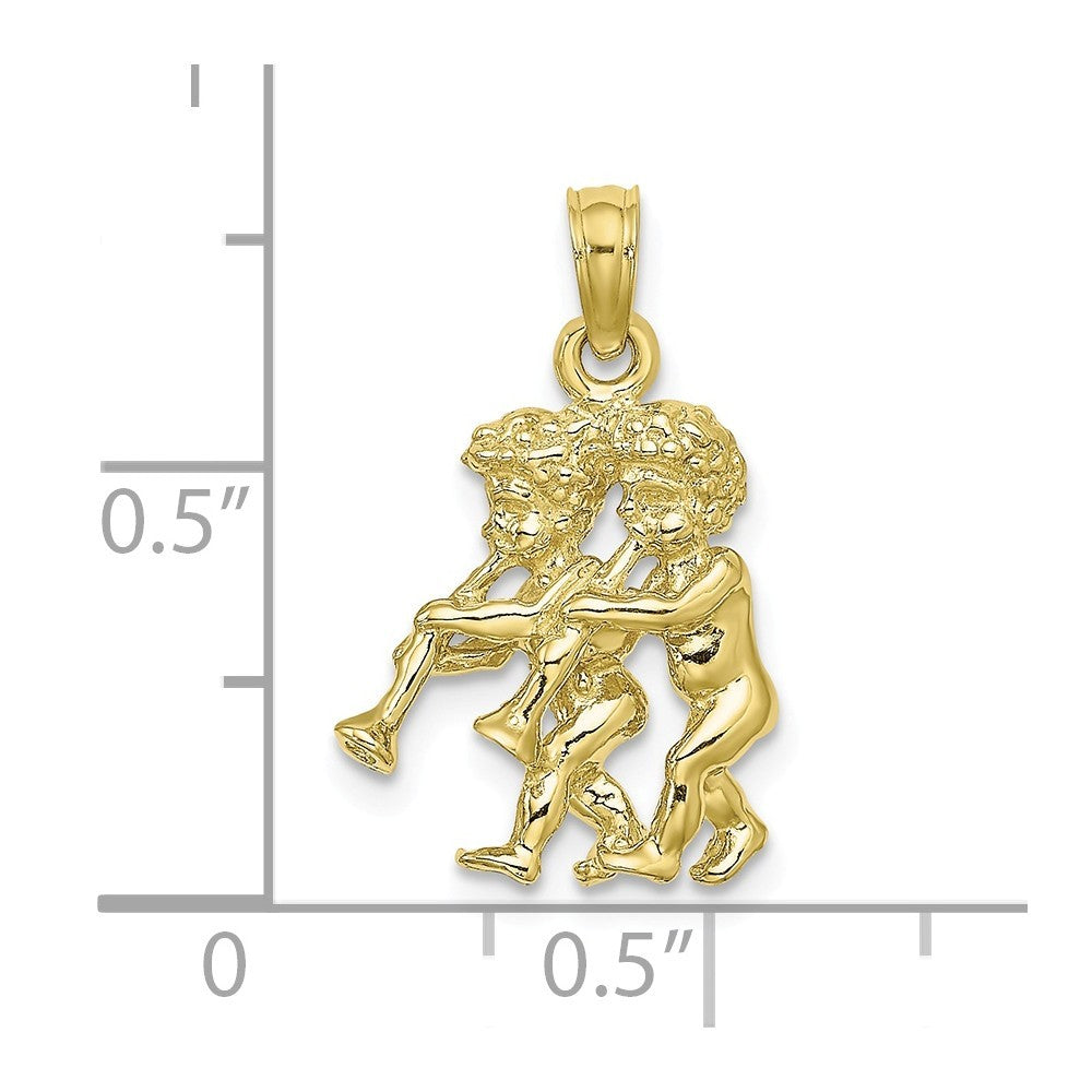 10K Yellow Gold 3-D Scorpio Zodiac Pendant