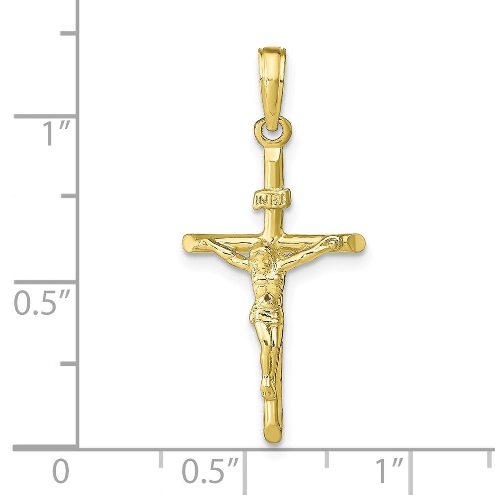 10K White Gold Stick Style Crucifix Pendant