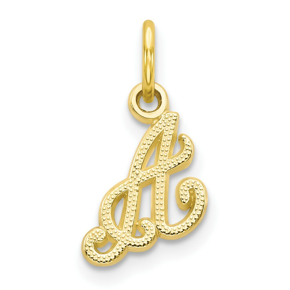 10K Yellow Gold Initial Letter G Charm Pendant