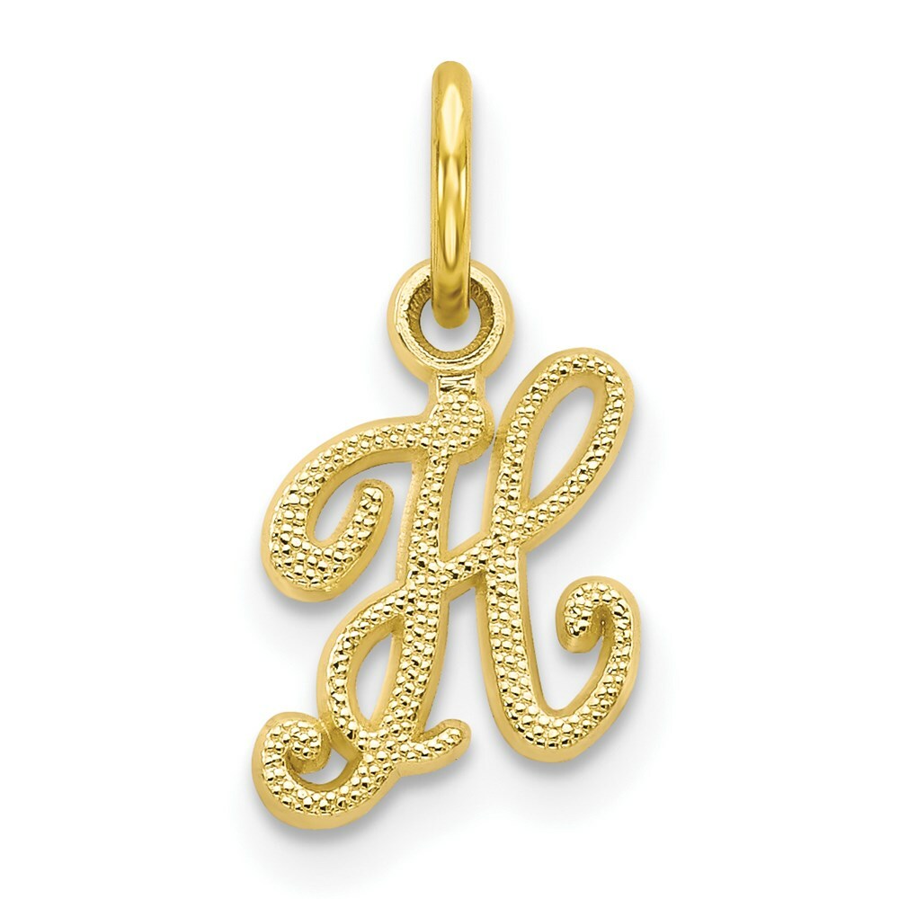 10K Yellow Gold Initial Letter G Charm Pendant