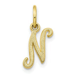 Load image into Gallery viewer, 10K Yellow Gold Initial Letter G Charm Pendant
