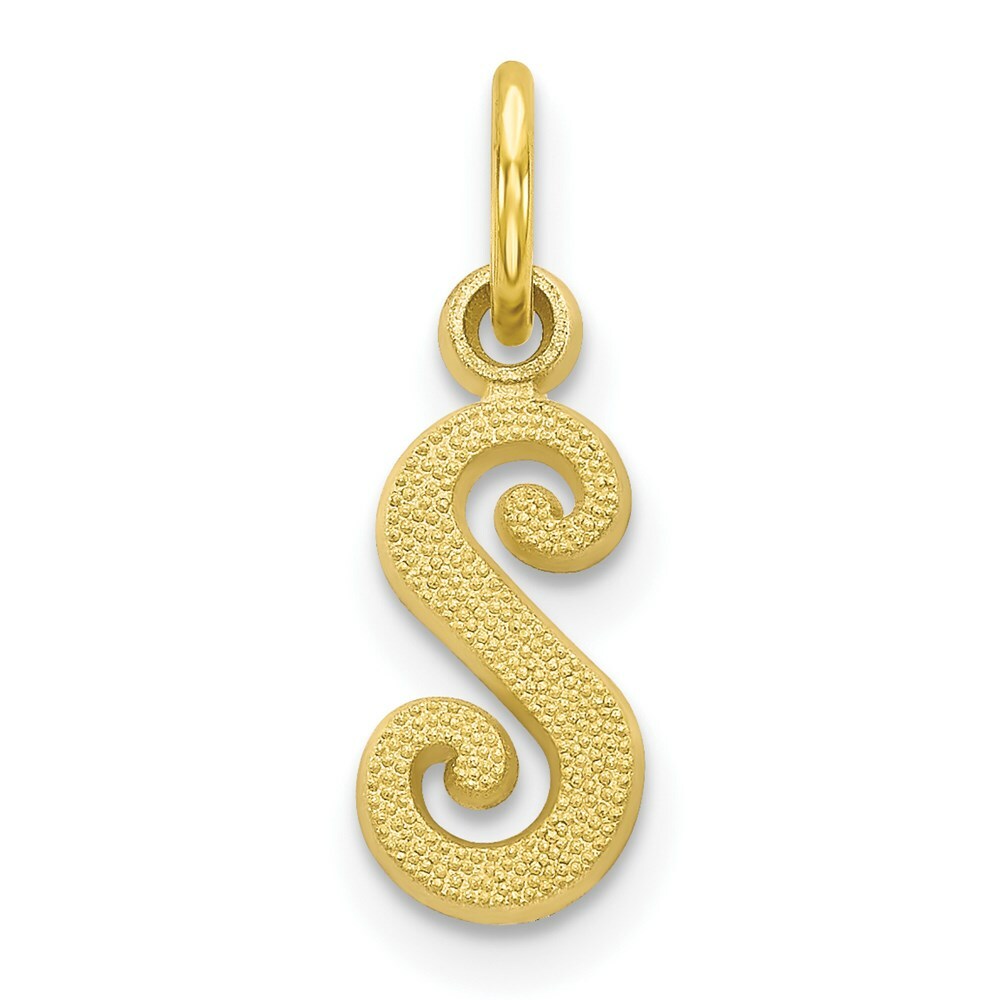 10K Yellow Gold Initial Letter G Charm Pendant