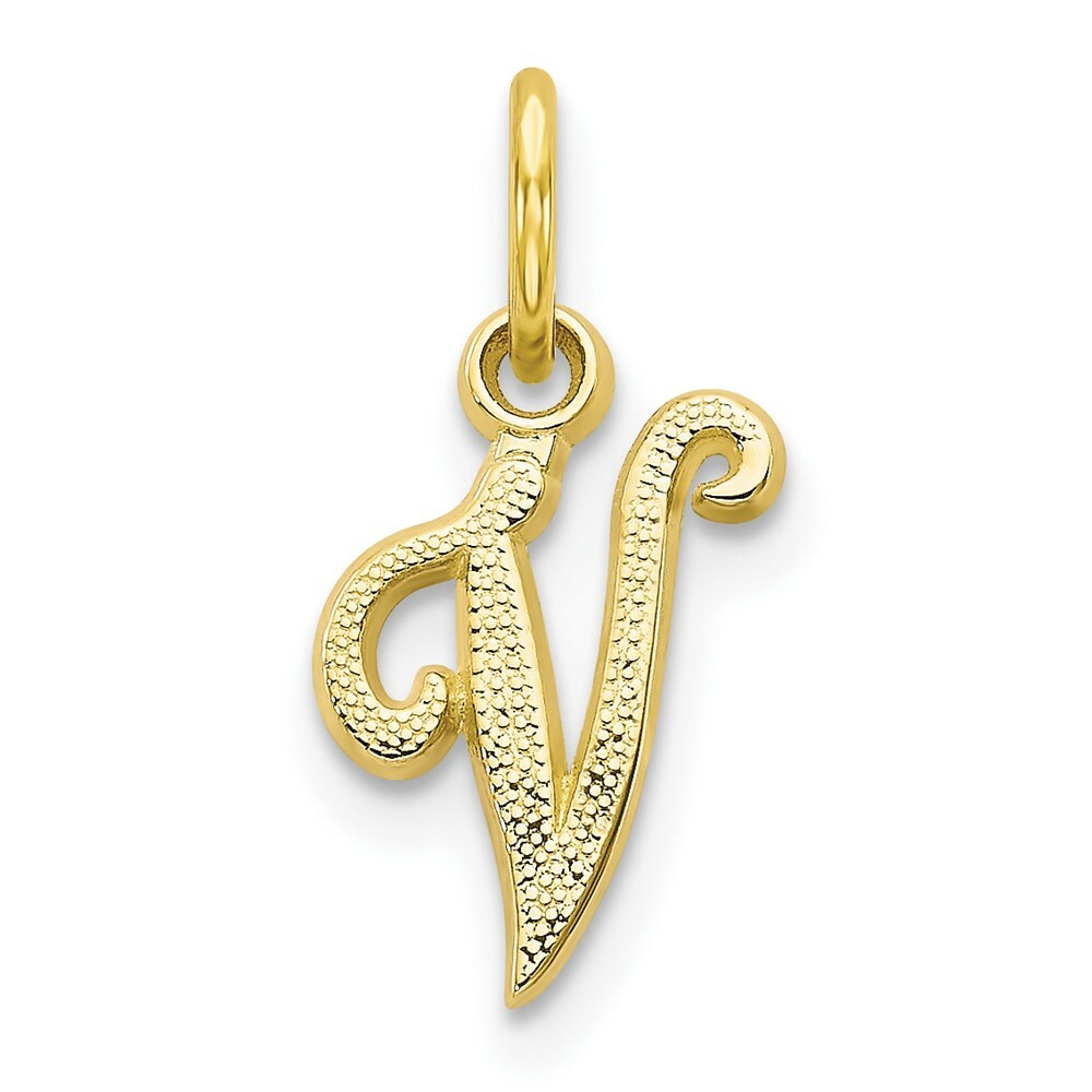 10K Yellow Gold Initial Letter G Charm Pendant