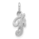 Load image into Gallery viewer, 10K White Gold Initial B Charm Pendant
