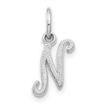 Load image into Gallery viewer, 10K White Gold Initial B Charm Pendant
