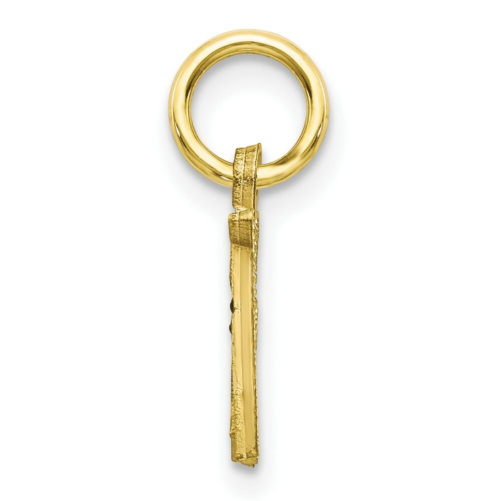 10K Yellow Gold Initial Letter A Charm Pendant