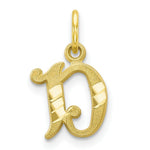 Load image into Gallery viewer, 10K Yellow Gold Initial Letter A Charm Pendant
