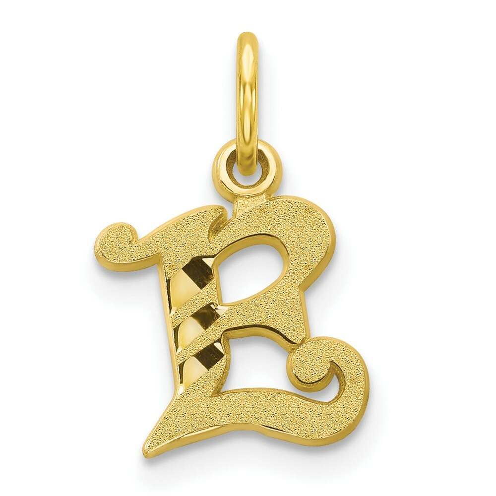 10K Yellow Gold Initial Letter A Charm Pendant