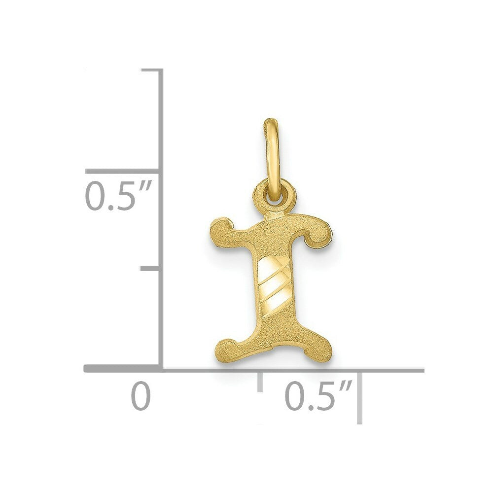 10K Yellow Gold Initial Letter A Charm Pendant