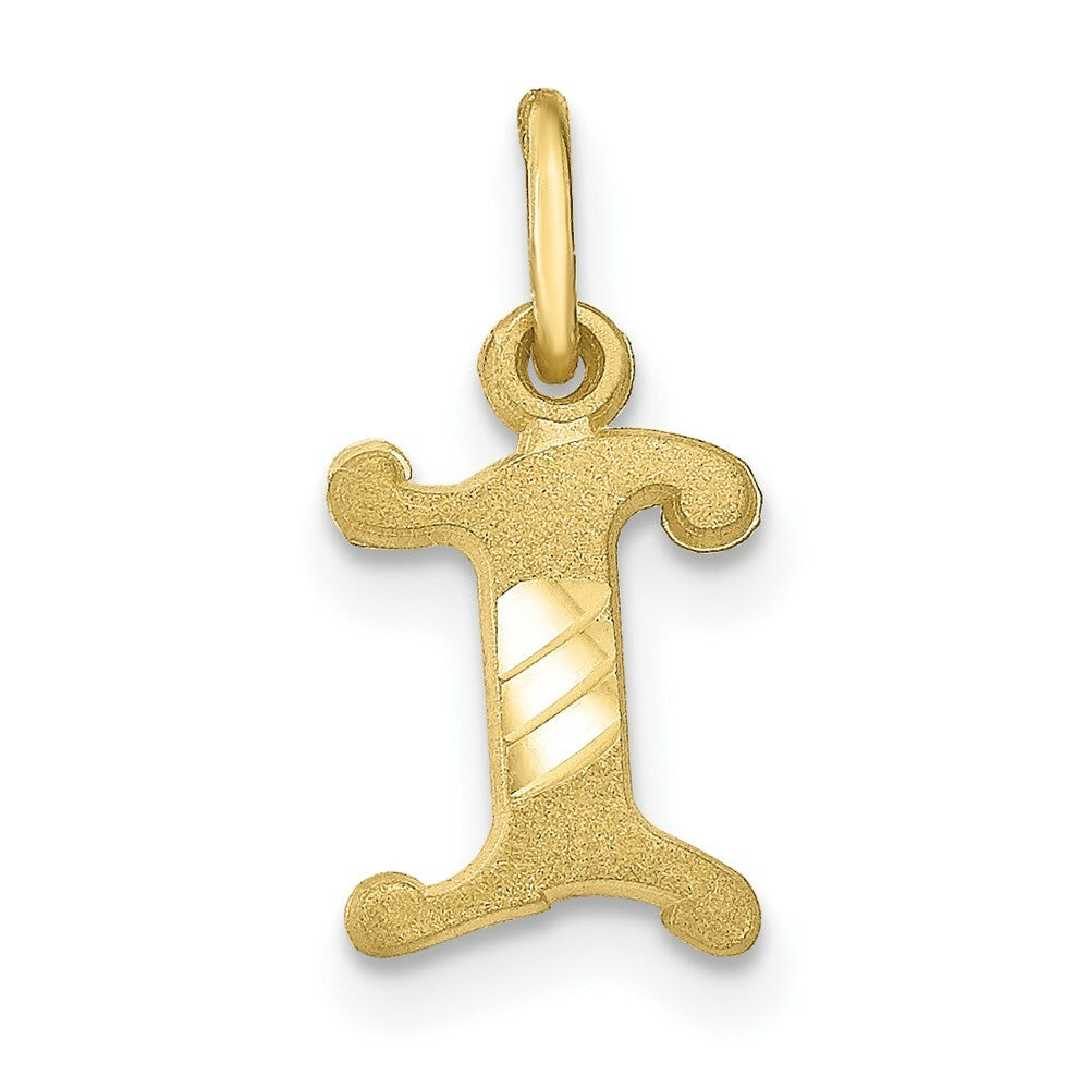 10K Yellow Gold Initial Letter A Charm Pendant