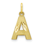 Load image into Gallery viewer, 10K Yellow Gold Initial Letter A Charm Pendant
