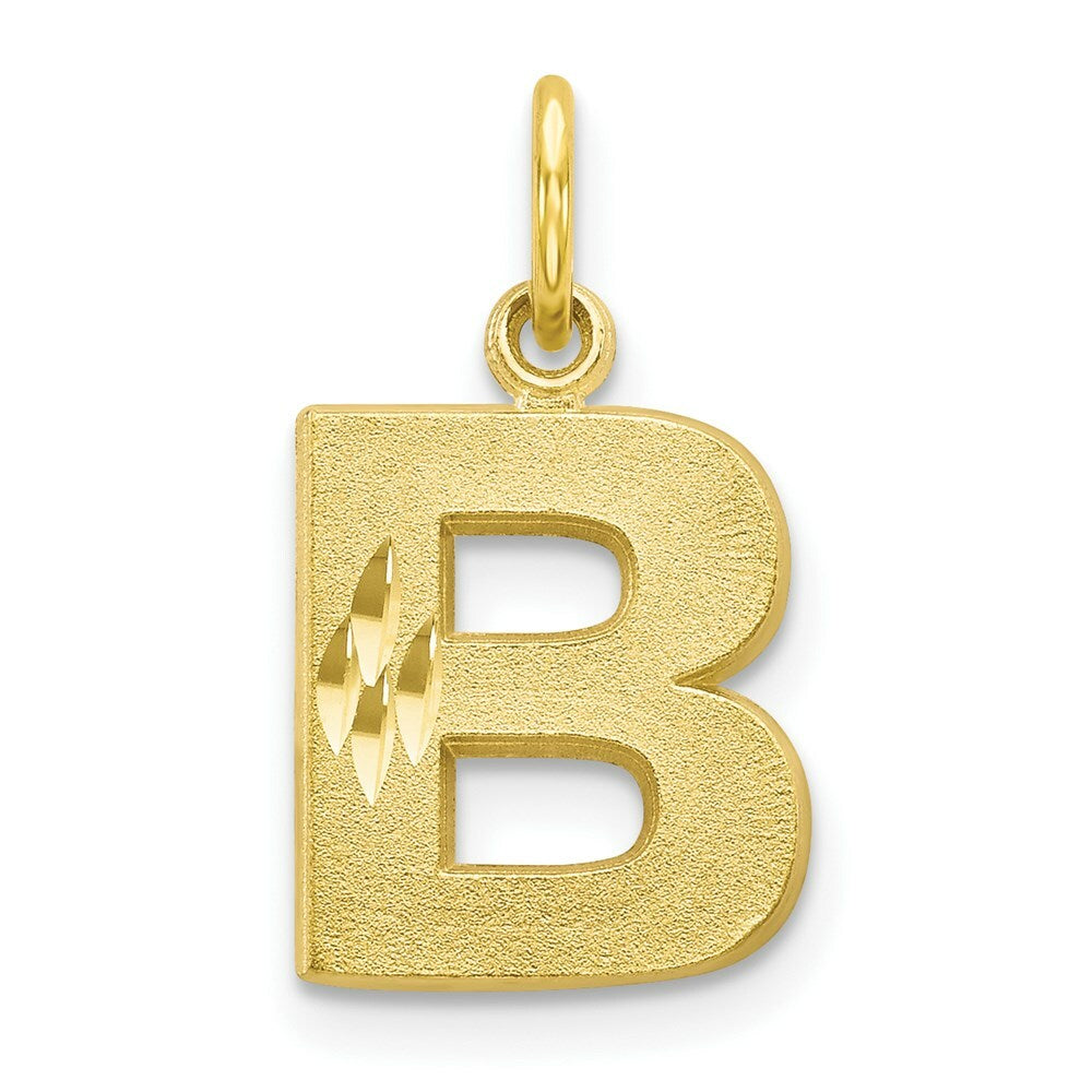 10K Yellow Gold Initial Letter A Charm Pendant