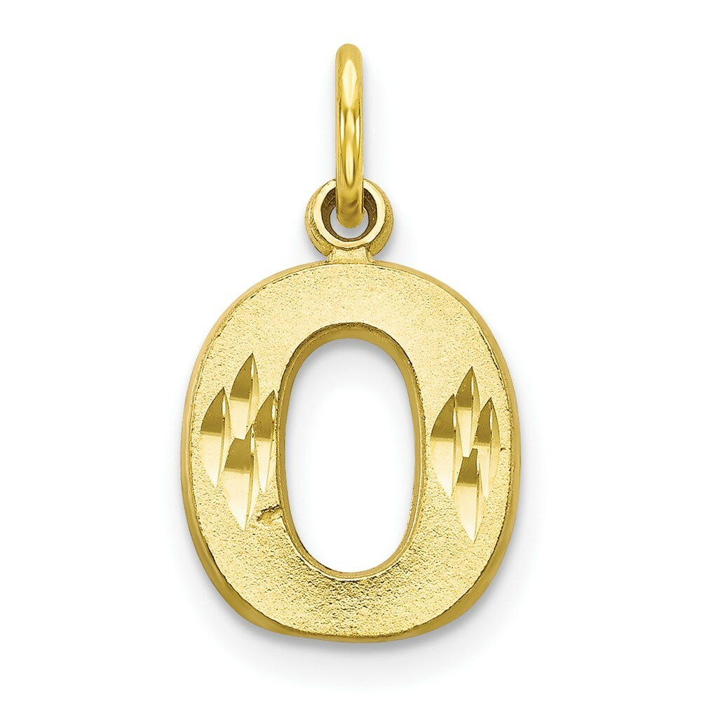 10K Yellow Gold Initial Letter A Charm Pendant