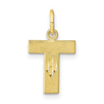 Load image into Gallery viewer, 10K Yellow Gold Initial Letter A Charm Pendant
