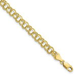 Load image into Gallery viewer, 8" Length Bracelet 10K Yellow Gold Solid Double Link Charm Bracelet
