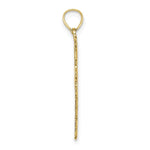 Load image into Gallery viewer, 10K Yellow Gold Solid Polished Candy Cane Pendant
