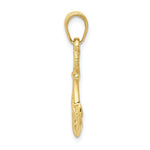 Load image into Gallery viewer, 10K Yellow Gold Solid Polished 3-Dimensional Anchor Pendant
