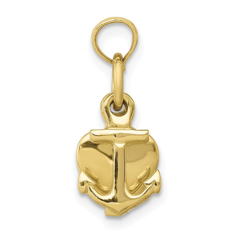 10K White Gold Faith, Hope & Charity Charm Pendant