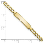 Load image into Gallery viewer, 10K Yellow Gold Semi-solid Curb Link ID Bracelet  length: 7 inches
