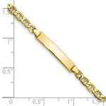 Load image into Gallery viewer, 10K Yellow Gold Semi-solid Anchor Link ID Bracelet  length: 6 inches
